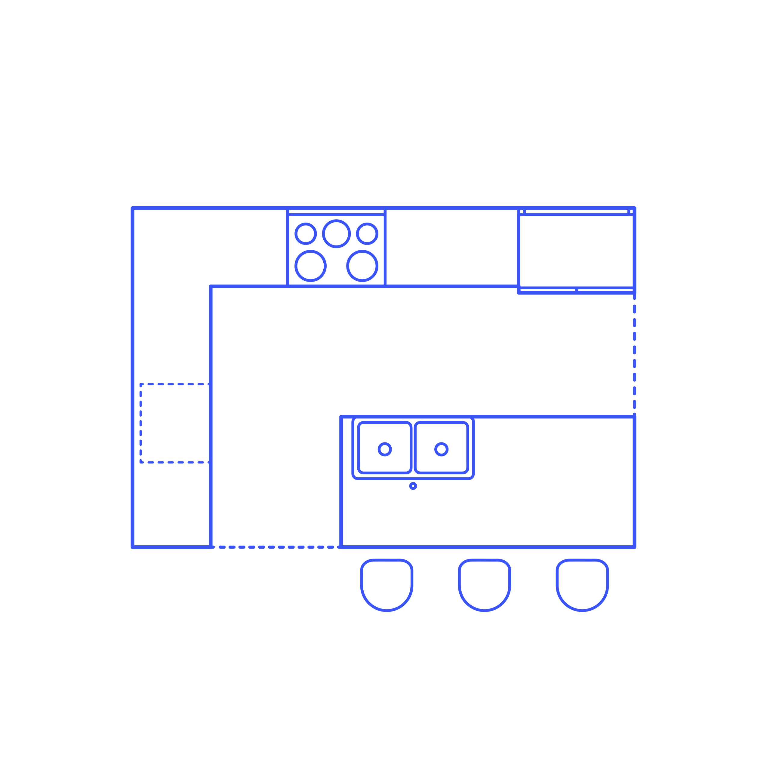 Layouts Kitchens L Shape Island Rectangle Kitchen Contour Svg Vector Free Vectors